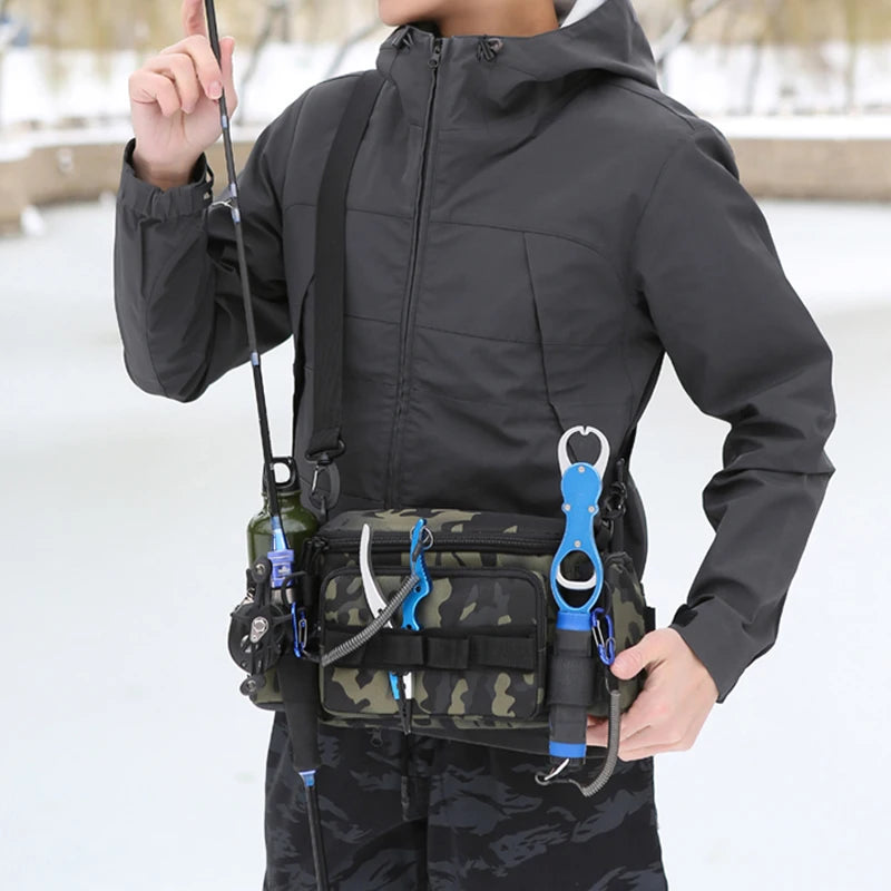 Fishing Tackle Bags Waist Fanny Pack Fishing Lures Line Box Utility Storage Accessories Outdoor Camping