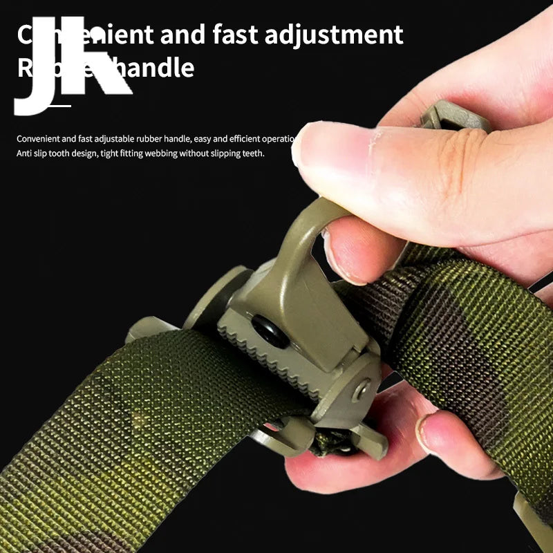 Tactical Quick Release Sling Strap 2 Points Adjustable Rifle Nylon Strap Outdoor Hunting Weapon HK416