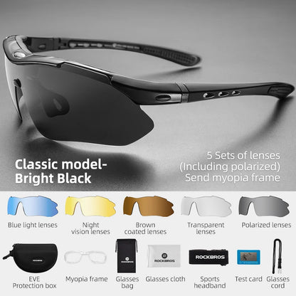 Polarized Cycling Glasses  UV400 Outdoor Sport Eyewear Men Women