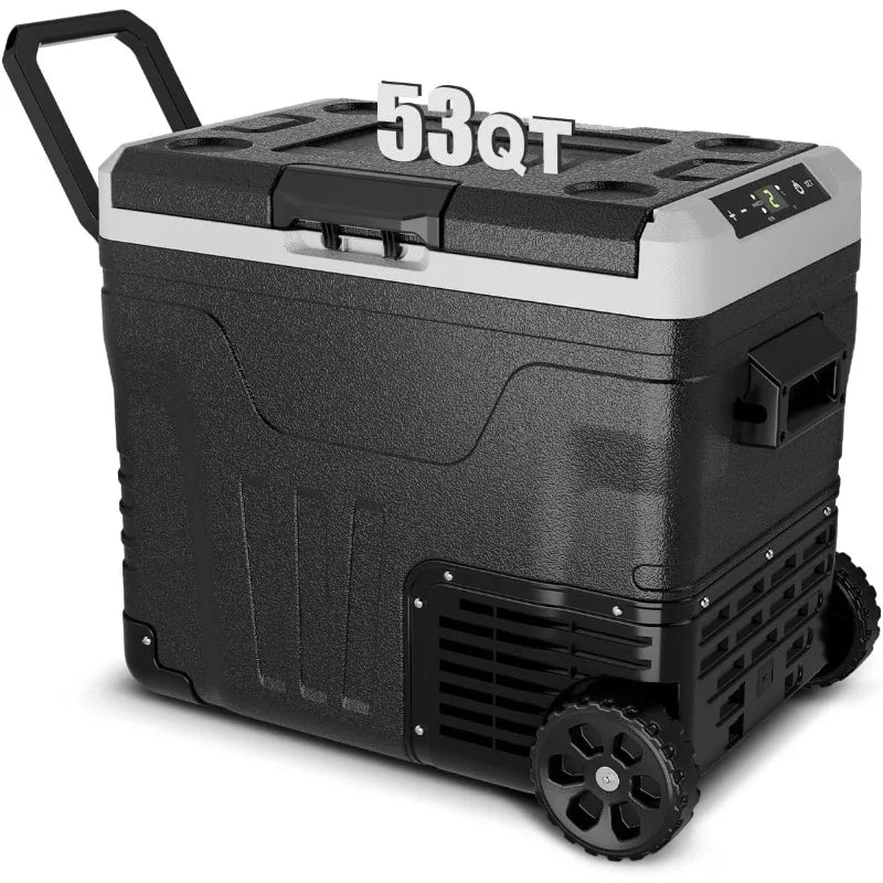 Car Fridge Portable 12 Volt Refrigerator - 53 Quart(50L) Electric Cooler with 12/24V DC&110-240V AC