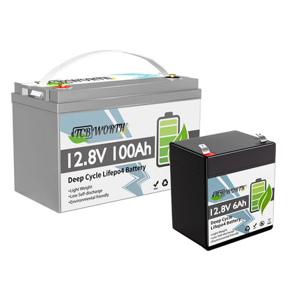 12V 100Ah LiFePO4 Battery Lithium Battery,With BMS 1280Wh,6000+ Deep Cycle