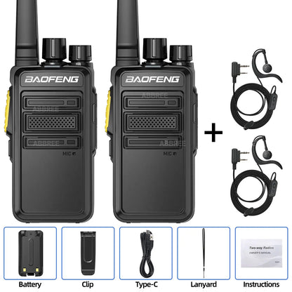 2PCS Baofeng BF-V12D GMSK Digital Walkie Talkies UHF Encrypted Call VOX Noice Reduction Portable Ham Radio Upgrade BF-888S