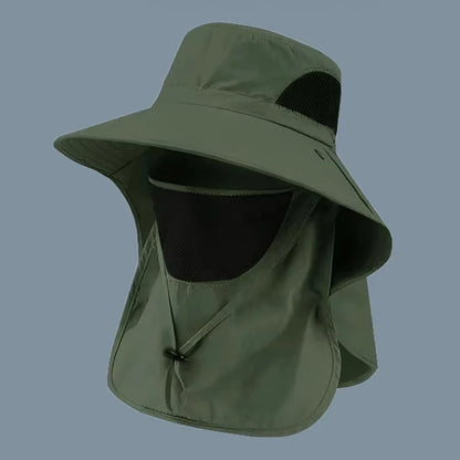 1pc Summer Sun Hats UV Outdoor Fishing Cap Hiking Camping Visor Bucket Hat Fisherman Hat Protection Neck