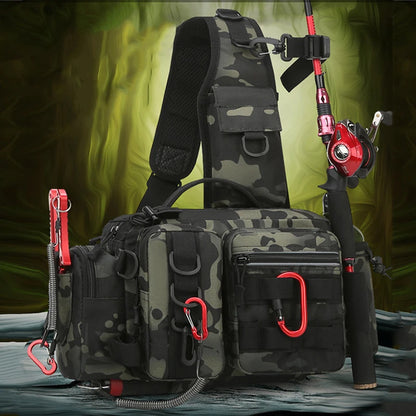 Men Fishing Tackle Bag Single  Tactical Bags Fish Lures Gear Utility Storage Fishing Box