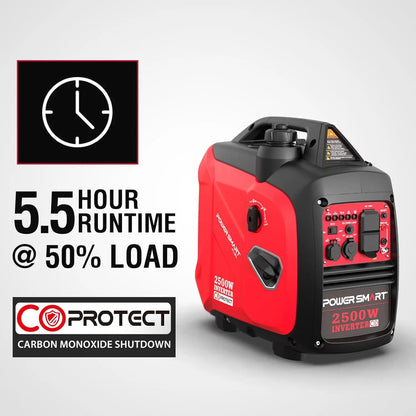 2500-Watt Gas Powered Portable Inverter Generator, Super Quiet for Camping,Home Emergency Use,EPA Compliant 2024 Version