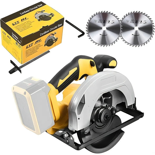 Cordless Circular Saw Compatible With DEWALT 20V MAX Battery, 7-1/4 Inch Brushless Power Circular Saw, 0-50 Degree Bevel Capabil