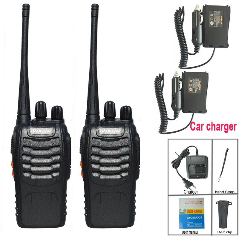 2Pcs/Lot Baofeng BF-888S Walkie Talkie Two-way Radio Set BF 888s UHF 400-470MHz 16CH Walkie-talkie Radios Transceiver