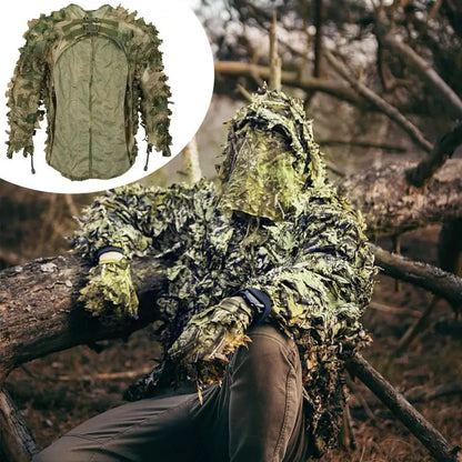 Ghillie Suit Breathable Ghillie Suit For Turkey Hunting Hunting Gear Camouflage Material Woodland