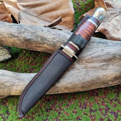 High-Quality 8CR15Mov Steel Blade Hunting Knife with Wooden Handle - Sharp and Reliable