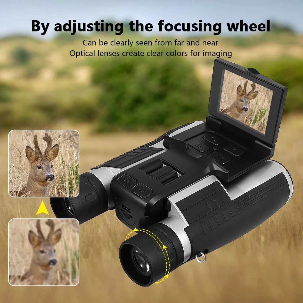 -HD Digital Binocular Telescope Camera, VCR Function, 2.4 "LCD Display Screen for Camping,