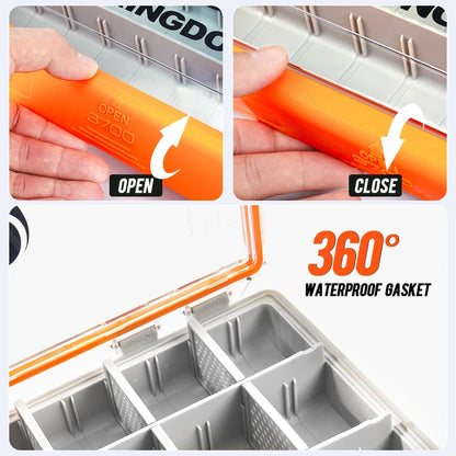KINGDOM Fishing Tackle Box Multifunction Tackle Trays  2 Sizes Organizer with Removable Dividers Fishing Lure Accessories Box