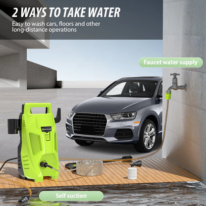 High Pressure Washer Cleaner 1.32GPM, Multi-IN-1 Jet Nozzle, Portable Electric Jet Washer for Cars Garden Home Patio Power Tool