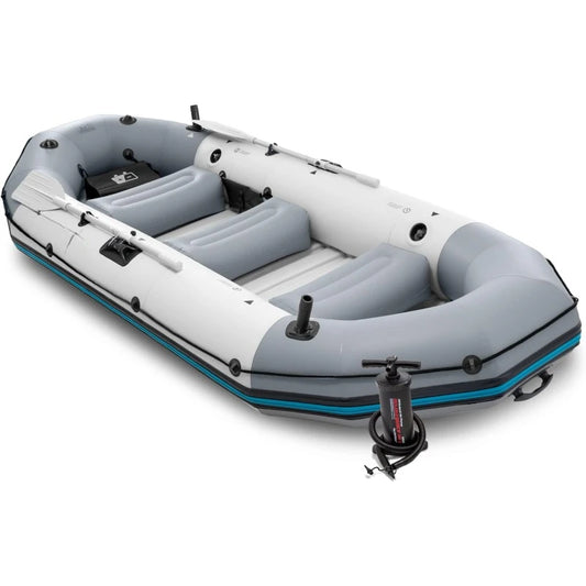 68376EP Mariner 4 Inflatable Boat Set Includes Deluxe 54in Boat Oars and High-Output Pump