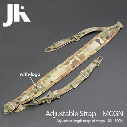Tactical Quick Release Sling Strap 2 Points Adjustable Rifle Nylon Strap Outdoor Hunting Weapon HK416