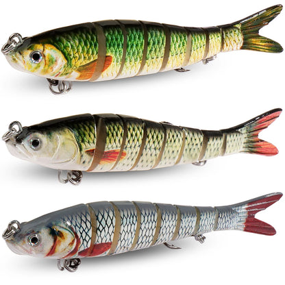 3PCS Swimbait 11g 16g 27g Multi Joint Lure Sinking Pencil Bionic Swimming Pesca Bass Treble Hook