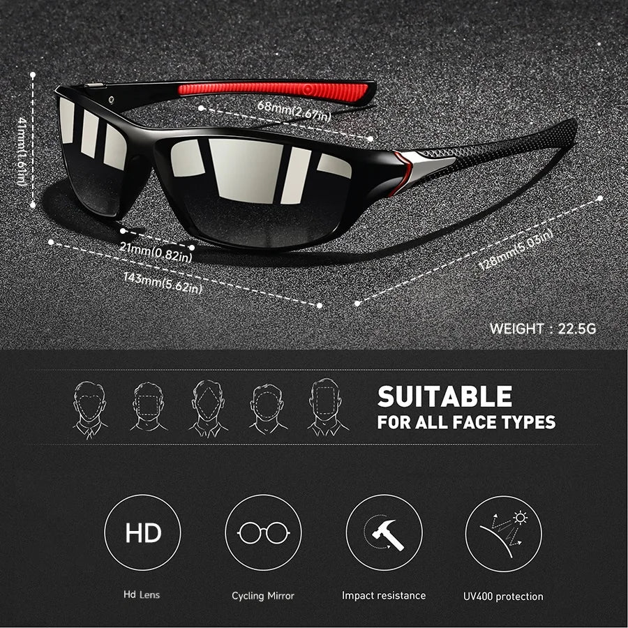 4 PCS Fashion Vintage Fishing Cycling Sports Sunglasses Men Women Running Mountaineering Sport Man Sun Glasses UV400 Eyewear