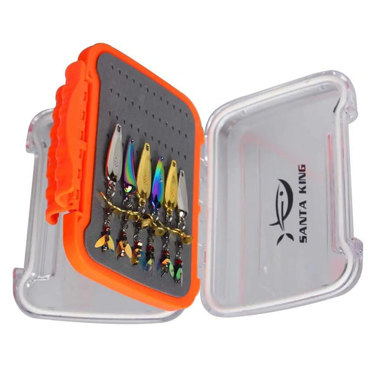 SantaKing Fishing Tackle Box Fly Hooks Storage Box Durable Multiple Layers Portable for Organized Outdoor Fishing