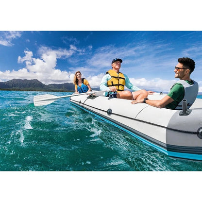 68376EP Mariner 4 Inflatable Boat Set Includes Deluxe 54in Boat Oars and High-Output Pump