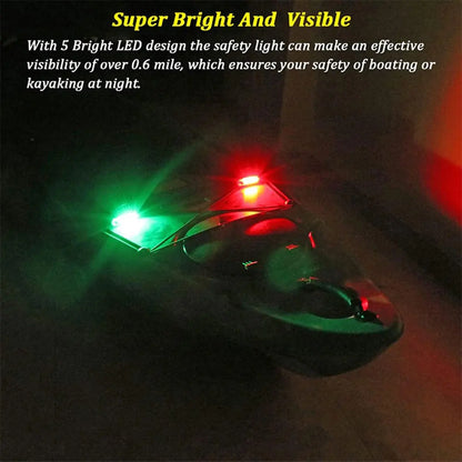 LED Boat Navigation Light Type-C Charging Boat Signal Lamp 4 Modes Marine Sailboat