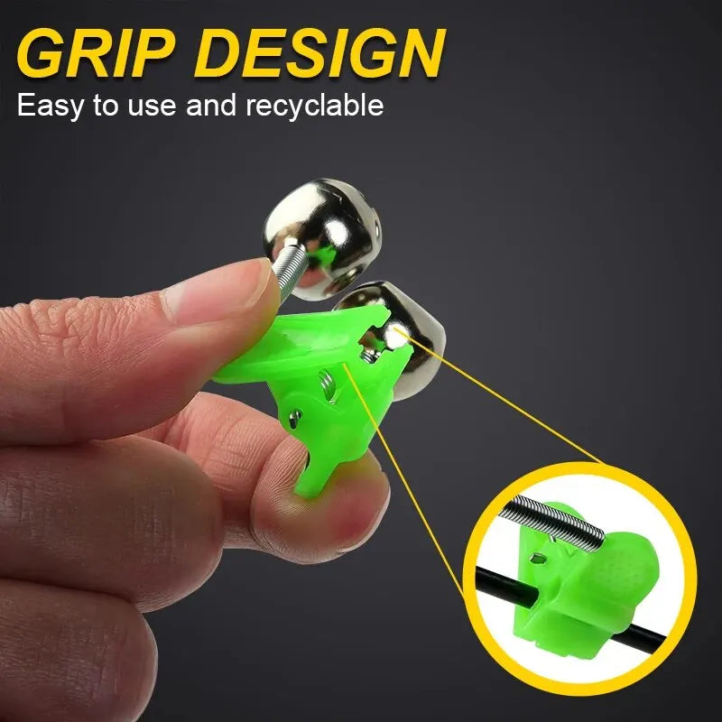 5pcs/lot Fishing Bite Alarms Fishing Rod Bell Rod Clamp Tip Clip Bells Ring