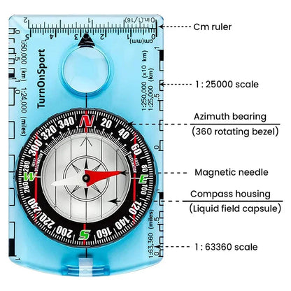 Hiking Backpack Directional Compass Outdoor Waterproof Professional