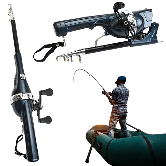 1Set Portable Folding Fishing Rod Telescopic