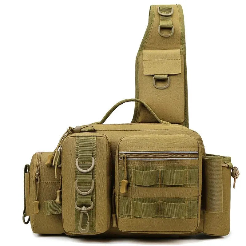 Fishing Tackle Backpack Lure Box Gear Storage Bag Fanny Pack for Men Fly Fishing