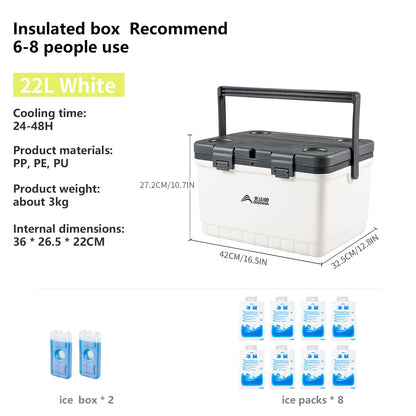 Camping Ice Box Large Capacity Car Refrigerator Portable Cooler