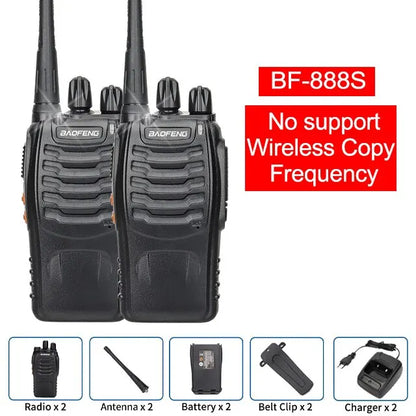 1/2 PCS Baofeng BF 888S Walkie Talkie UHF 400 470MHz 888s Long Range Two Way Ham Radios Transceiver for Hunting Hotel