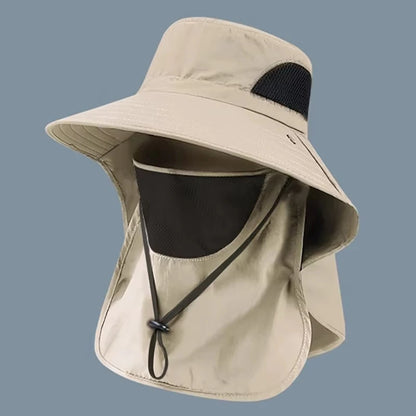1pc Summer Sun Hats UV Outdoor Fishing Cap Hiking Camping Visor Bucket Hat Fisherman Hat Protection Neck