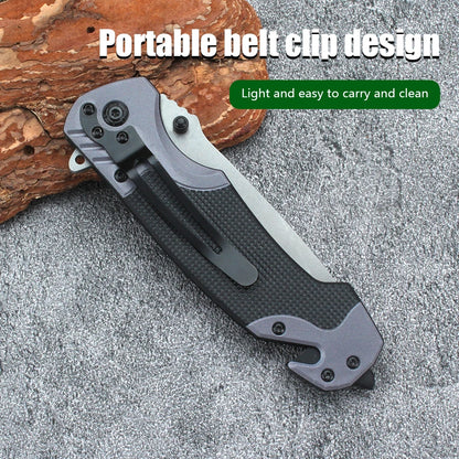 Stainless Steel Folding Knife Pocket Defense Pocket Knife Outdoor Damascus Pattern Tactical