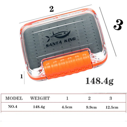 SantaKing Fishing Tackle Box Fly Hooks Storage Box Durable Multiple Layers Portable for Organized Outdoor Fishing