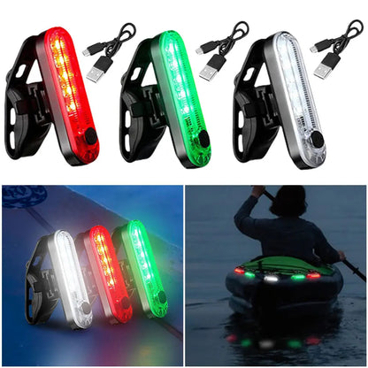 LED Boat Navigation Light Type-C Charging Boat Signal Lamp 4 Modes Marine Sailboat