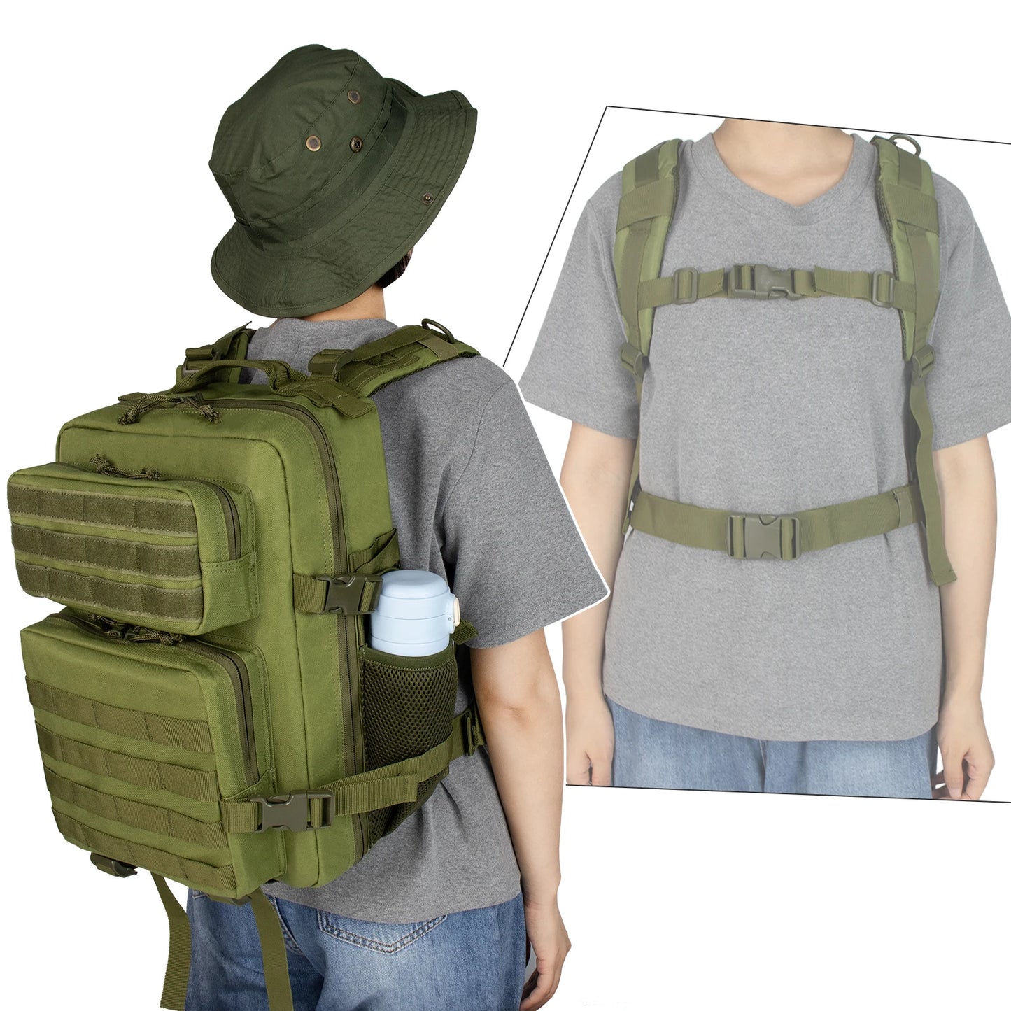 25L Hunting Rucksack Tactical Pack Backpack Waterproof Bug Out