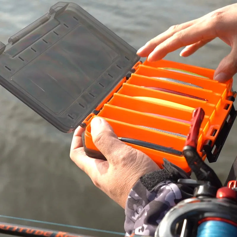 Kingdom Bait Fishing Tackle Box 12 14 Compartments Lure Hook Accessories Boxes Double-sided Portable Plastic Bait Storage Box