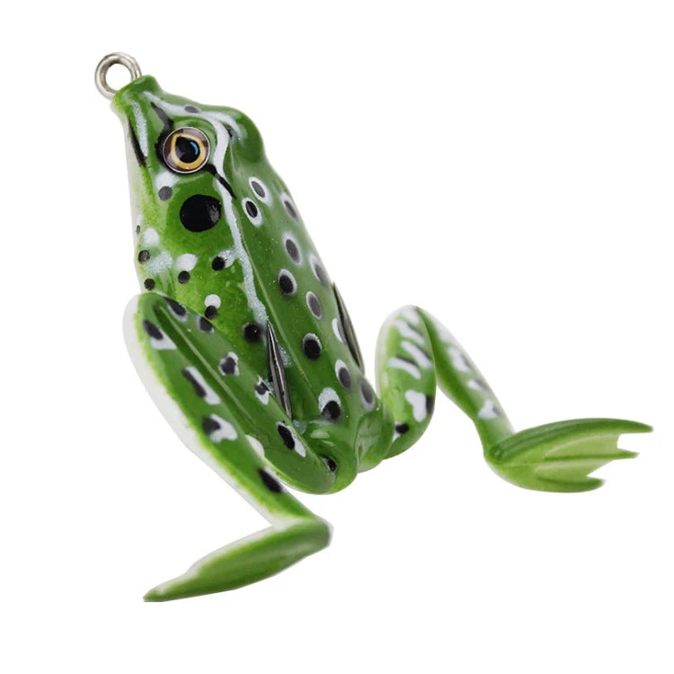 WEIHE High Quality Spinner Fishing Lure Artificial Soft Silicone Bait Gel Live Frog Bait 5cm /12g Frog Carp Fishing Accessories