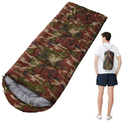 Emergency Sleeping Bag Adult Outdoor Spring and Autumn Adult Men and Women Thickened Warm Portable Camping Single Person